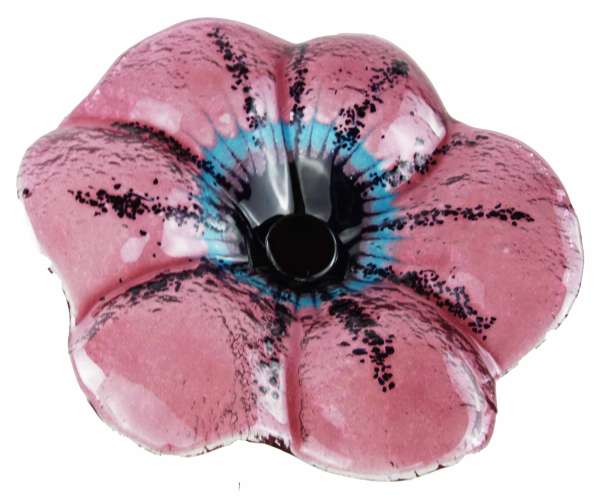 Zauberhafter Gartenstecker Glasblume rosa - ca. 100 cm - Gartendekoration